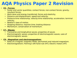 physics paper 2 topics aqa