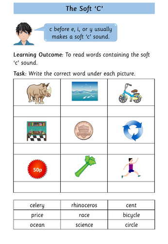 Soft C Worksheets | Teaching Resources