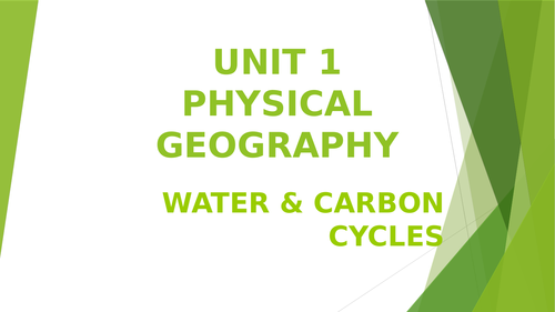 Water & Carbon Cycles A Level Geography