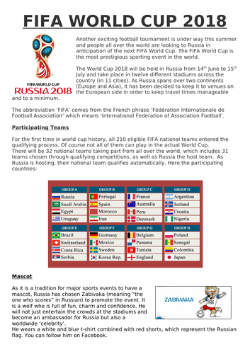 fifa world cup 2018 essay in english 300 words