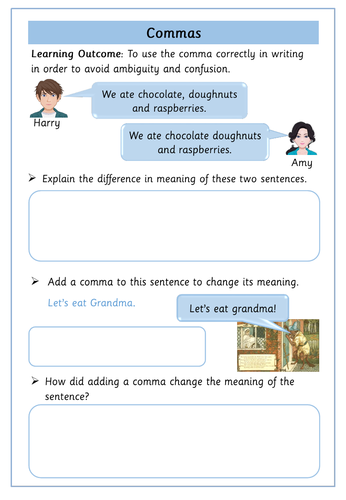 commas-to-clarify-meaning-teaching-resources
