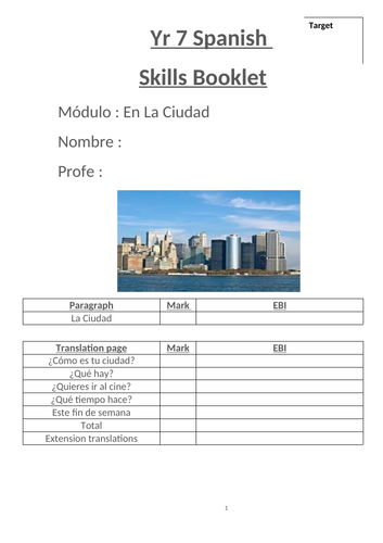 Mira 1, module 6, tu ciudad, your town