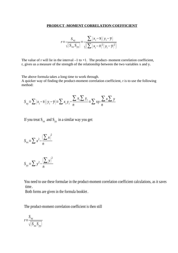 Correlation and Regression Lesson 1&2 | Teaching Resources