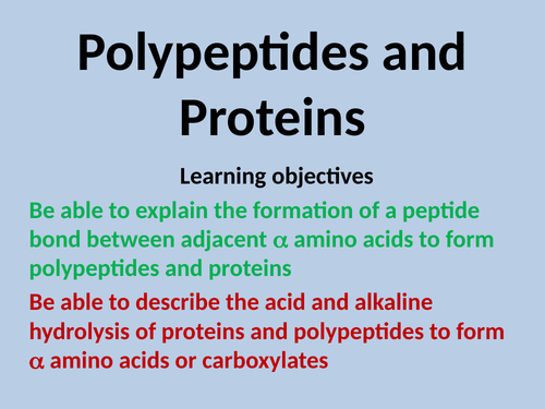 Polypeptides and Proteins