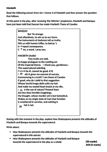 macbeth aqa essay questions