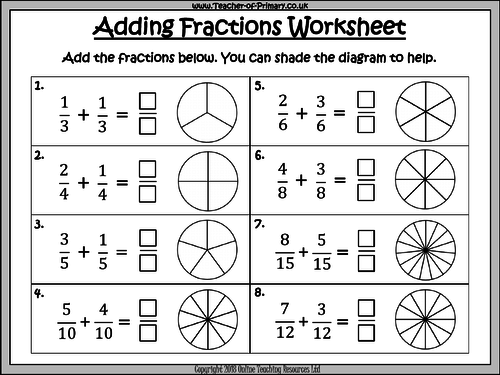 Adding and Subtracting Fractions - Year 3 | Teaching Resources
