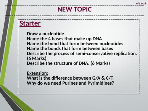 Protein Synthesis topic, A Level Biology, AQA, 7401/7402