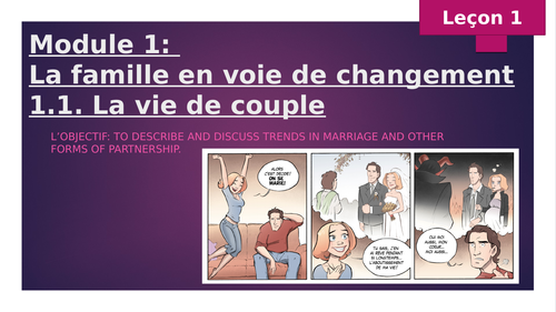 AQA ALevel - 1.1. L'évolution de la vie de couple 1/2