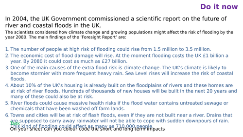 EDUQAS spec B - unit 2 - L11 flood management - fully resourced