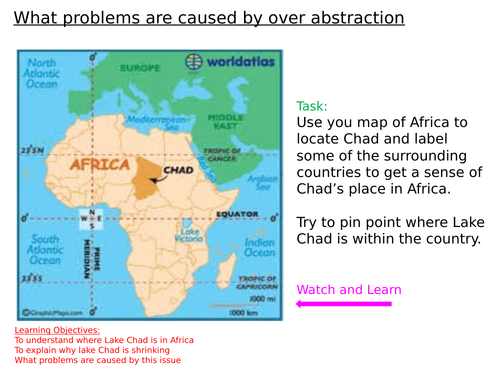 EDUQAS spec B - unit 2 - L12 lake chad  - fully resourced