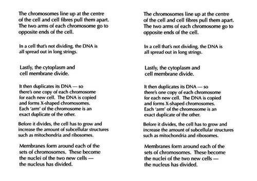 Topic 1 Chromosomes, mitosis and the cell cycle AQA Trilogy