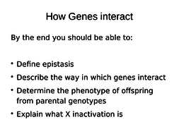 Genetic epistasis | Teaching Resources