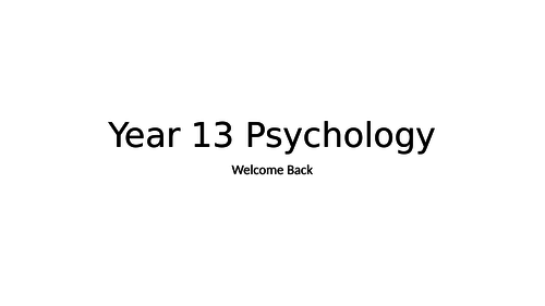 A Level Psychology AQA SOW Teaching Resources