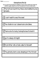 year 2 homophone mix up worksheet teaching resources