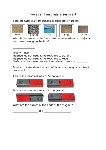 Forces and magnets assessment
