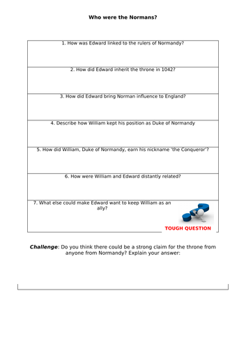 Who were the Normans? Suitable for AQA 8145 and KS3