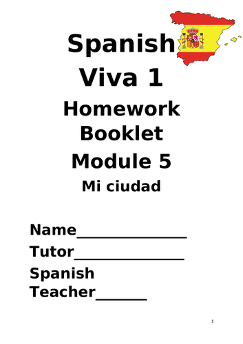 Y7 Mi ciudad (Revision booklet)