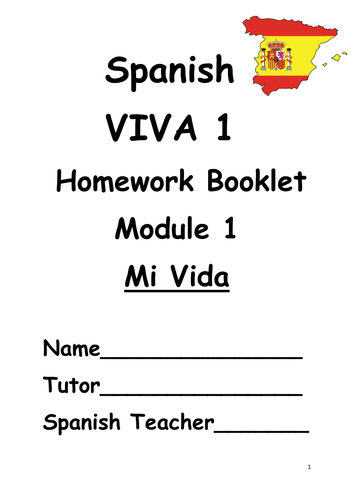 Y7 Mi vida (Revision booklet)