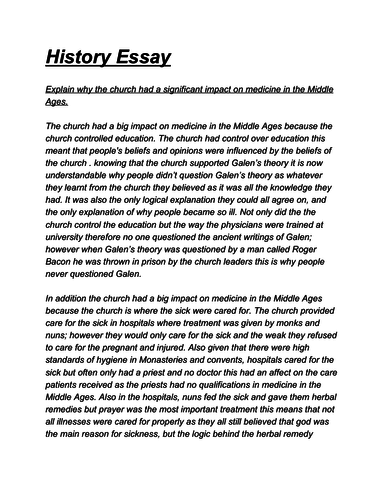 essay on history of medicine