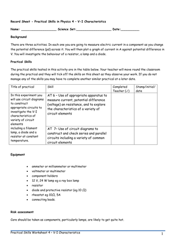 2019 AQA GCSE Physics required Practicals