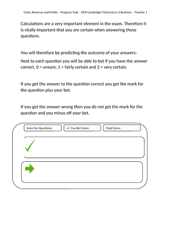 OCR Cambridge National - Enterprise and Marketing - RO64 - HOMEWORKS ...
