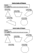 Interior Angles Worksheets (KS3) | Teaching Resources