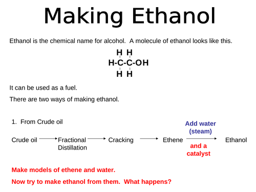 2019 GCSE AQA Chemistry unit 7: Organic Chemistry Alcohols