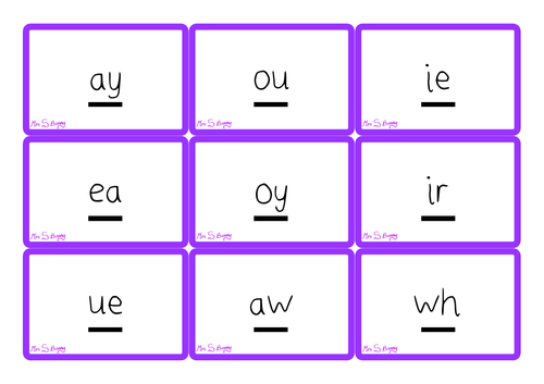 Phase 5 grapheme cards (with sound buttons)