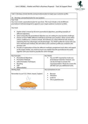 OCR Cambridge National - R066 - Market and Pitch a Business Proposal ...