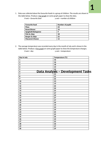 data-analysis-worksheets-teaching-resources
