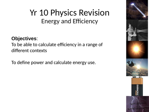 AQA Physics GCSE Energy and Efficiency - Global Energy suppliers