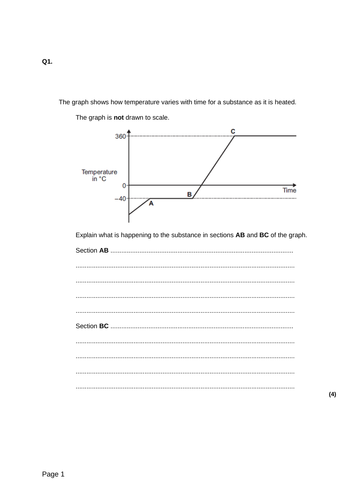 2019 AQA Physics Molecules and Matter Internal Energy