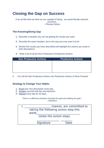 Closing the Gap on Success