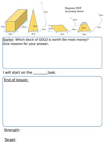 volume worksheets teaching resources