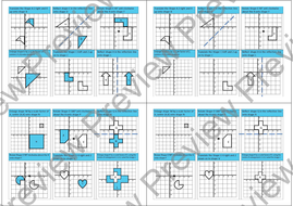 Transformations differentiated worksheets (mixture of all topics