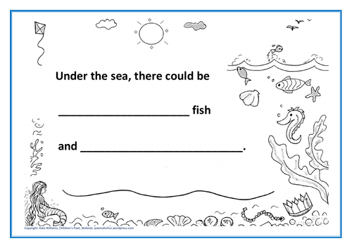 Under The Sea Picture-Poem Frame R/Yr1