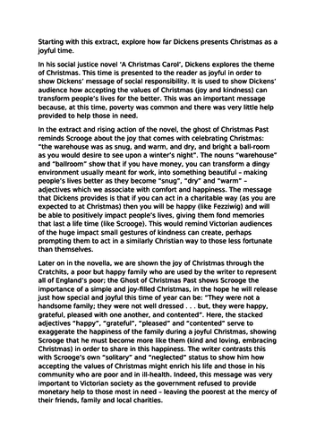 a christmas carol grade 6 essay