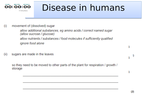 Topic 3 Disease in humans AQA trilogy