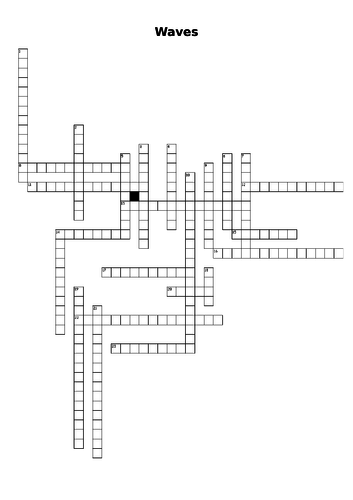 Waves Crossword