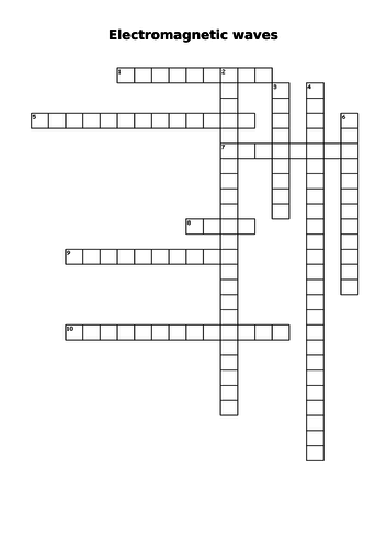 Electromagnetic Waves Crossword