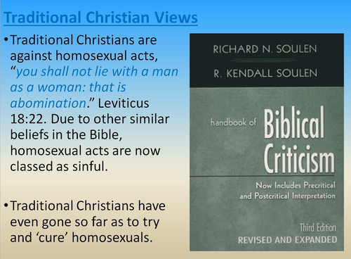 Religion Gender And Sexuality Christian Views Homosexuality