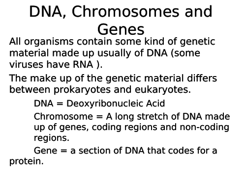DNA, Chromosomes and genes | Teaching Resources