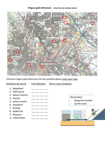 4 figure grid references (Sheffield OS)