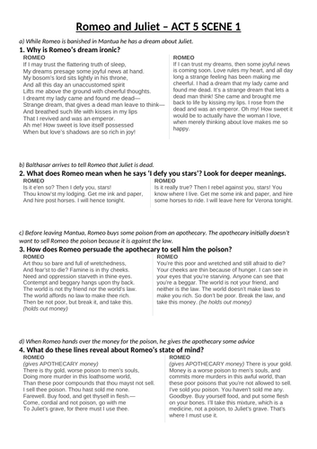 Romeo and Juliet | Teaching Resources