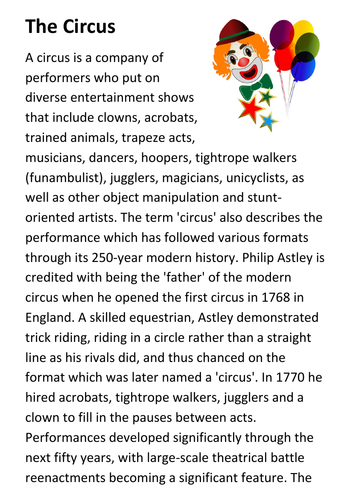 The Circus Handout