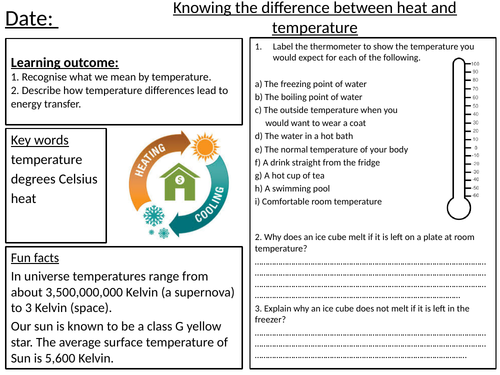 Transferring Energy Worksheets | Teaching Resources