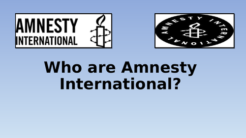 Edexcel Citizenship 9-1 Theme D Amnesty International