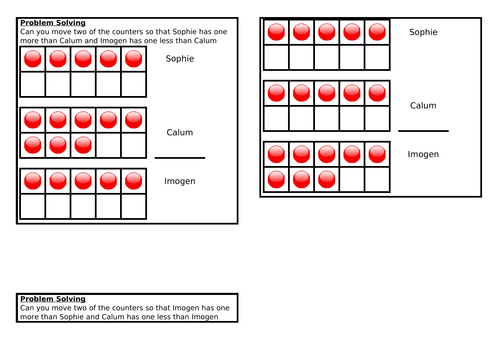 One more and one less, Summer block 4, year 1