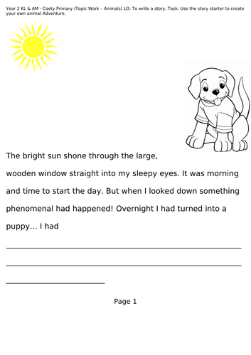 story writing homework ks2