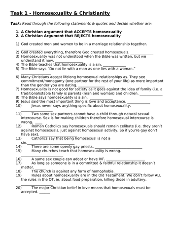 Aqa Gcse Rs Religions And Families Ln 6 Christian Teachings On Human Sexuality